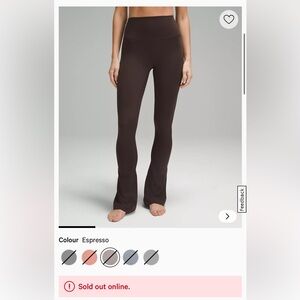 Lululemon Chocolate Brown (Espresso) Align Mini-Flare Pants